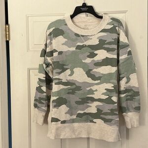 Aerie Green and Gray Camouflage Sweatshirt size Small